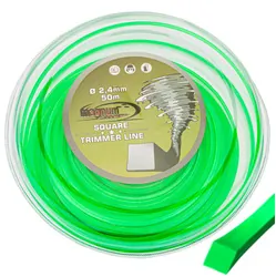 Żyłka do głowicy kosy spalinowej Powermat 2,4 x 50m 4-kątna