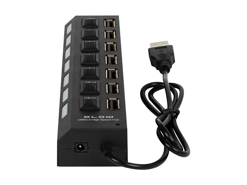 Hub adapter rozdzielacz USB na 7x USB BLOW HUB-06 czarny