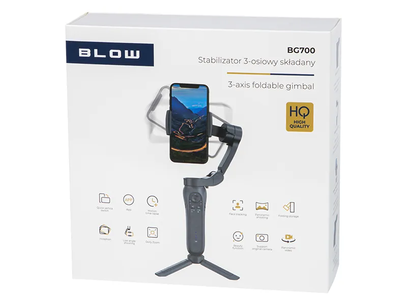 Gimbal stabilizator obrazu do telefonu smartfona Blow BG700 składany
