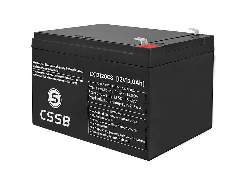 Akumulator żelowy CSSB 12V 12Ah  + ładowarka