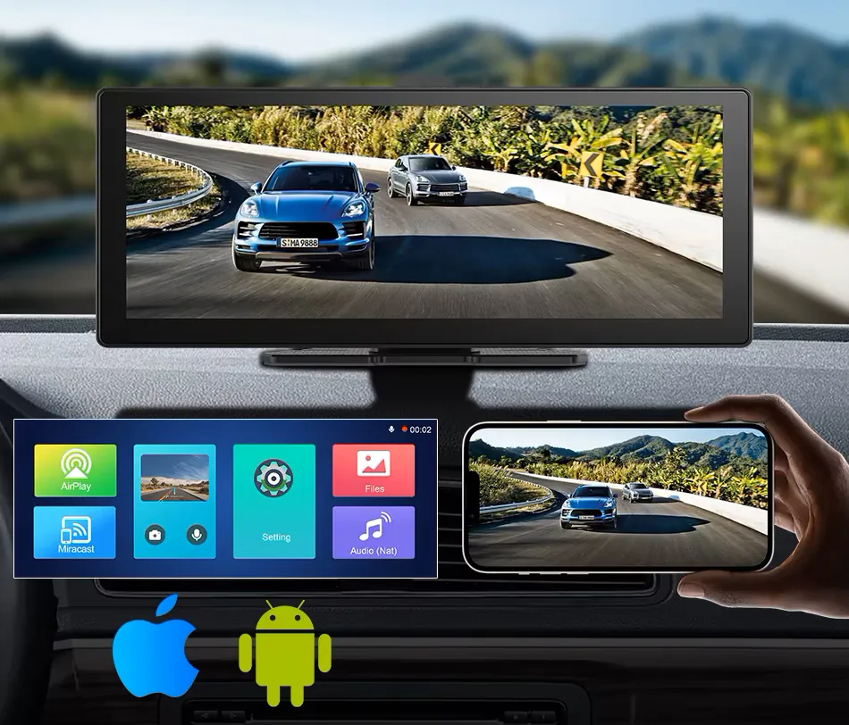 Stacja multimedialna  z wideorejestratorem bezprzewodowy CarPlay5.0 BLOW + kamera cofania