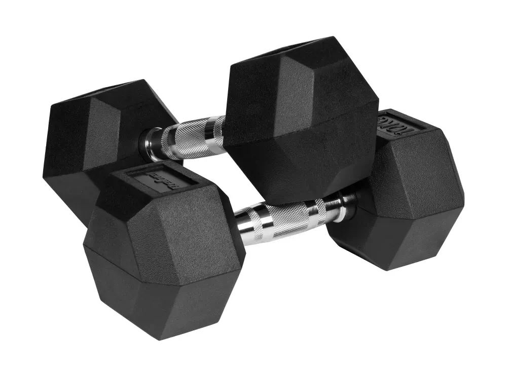 Hantle żeliwne gumowane HEX 2x 10kg REBEL ACTIVE