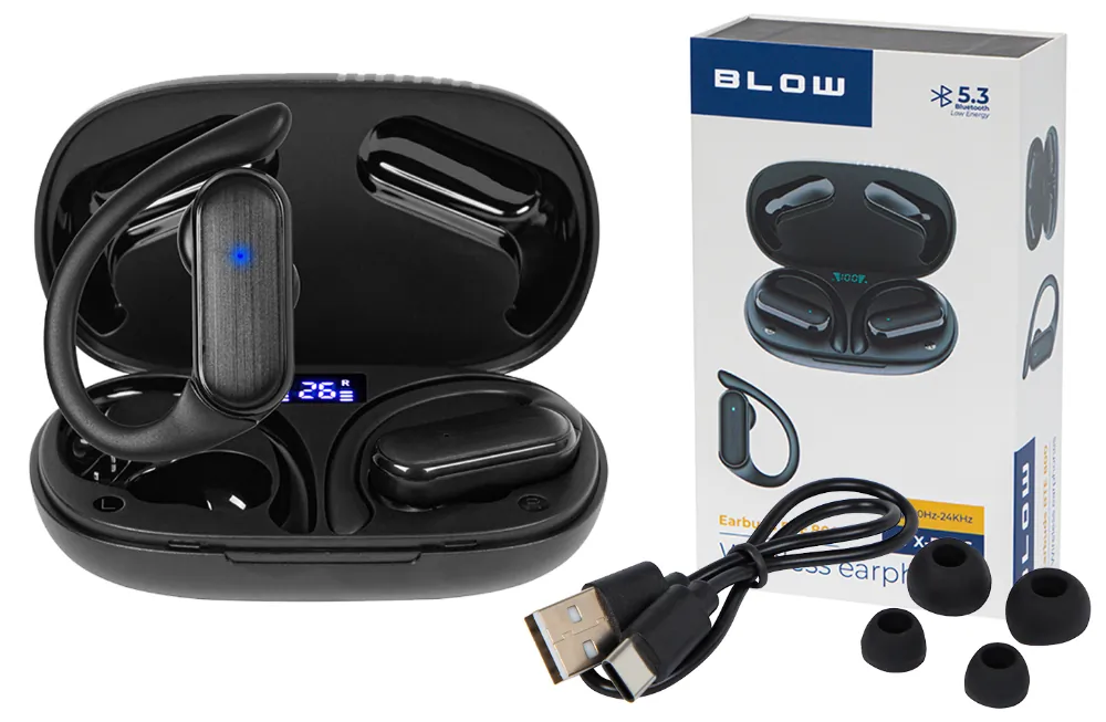 Słuchawki bezprzewodowe douszne BLOW Earbuds BTE800 BLACK
