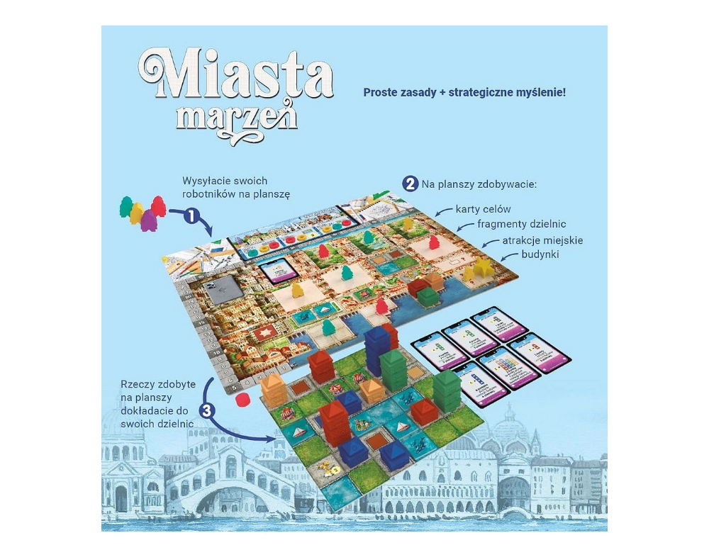 Gra planszowa MIASTA MARZEŃ - podstawa - Nasza Księgarnia