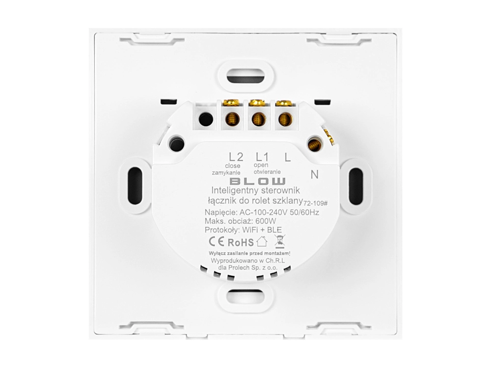 Inteligentny sterownik łącznik do rolet szklany WiFi TUYA