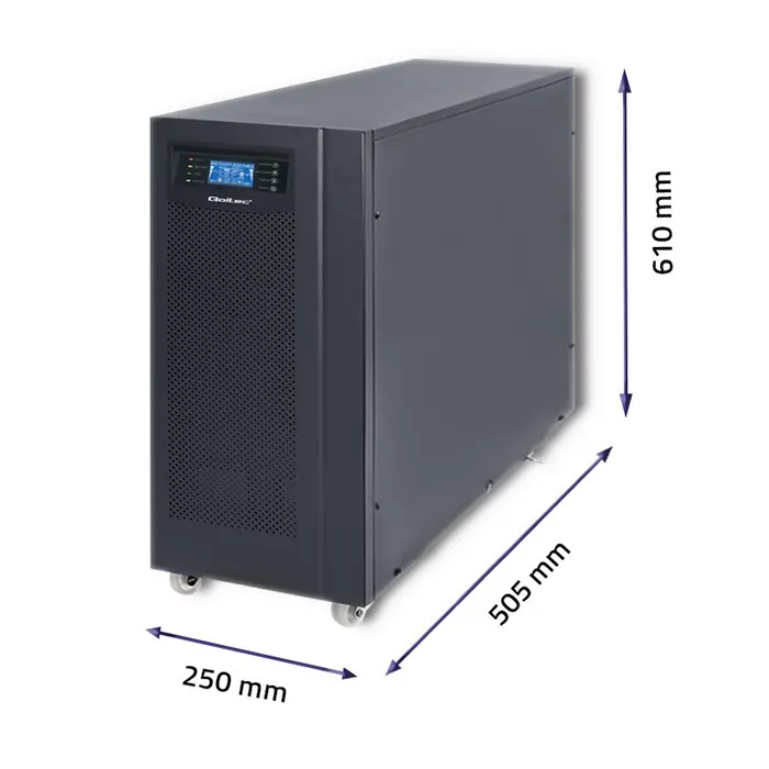 Zasilacz awaryjny UPS Qoltec On-line Pure Sine Wave 10kVA 8kW CZYSTY SINUS LCD + program