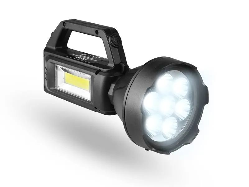 Akumulatorowa latarka ręczna solarna LTC szperacz LED 500lm powerbank