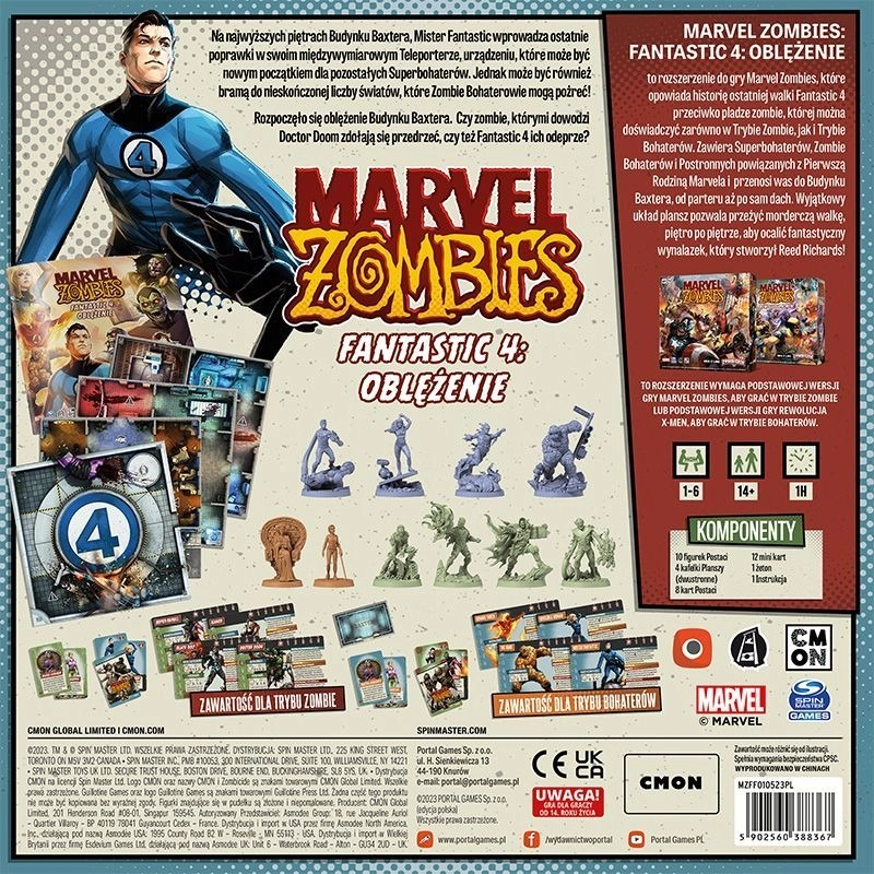 Gra planszowa MARVEL ZOMBIES: FANTASTIC 4 dodatek - Portal Games