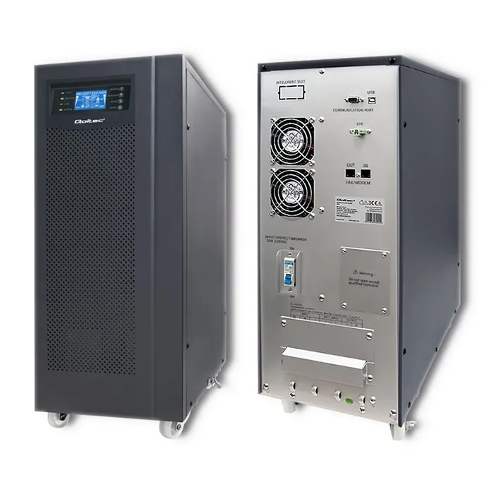 Zasilacz awaryjny UPS Qoltec On-line Pure Sine Wave 10kVA 8kW CZYSTY SINUS LCD + program