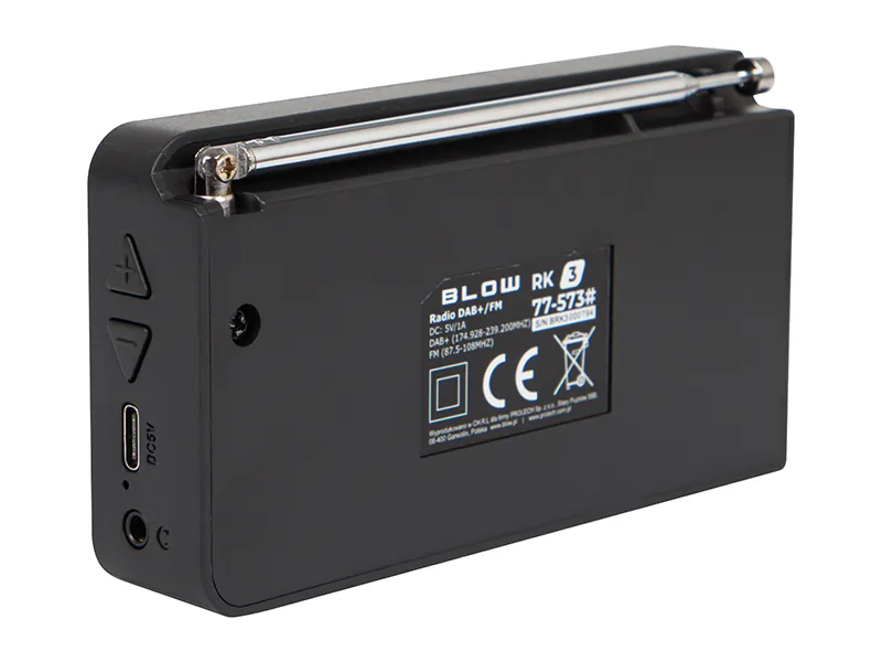 Bezprzewodowe radio kuchenne FM/DAB+ przenośne BLOW RK3 Bluetooth