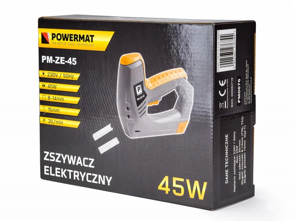 Zszywacz elektryczny gwoździarka taker Powermat PM-ZE-45