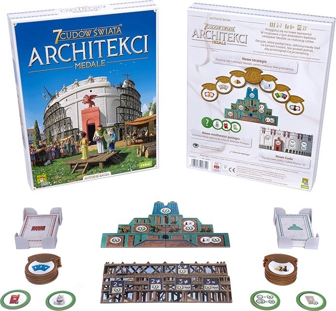 Gra planszowa ARCHITEKCI 7 CUDÓW ŚWIATA: MEDALE dodatek - Rebel