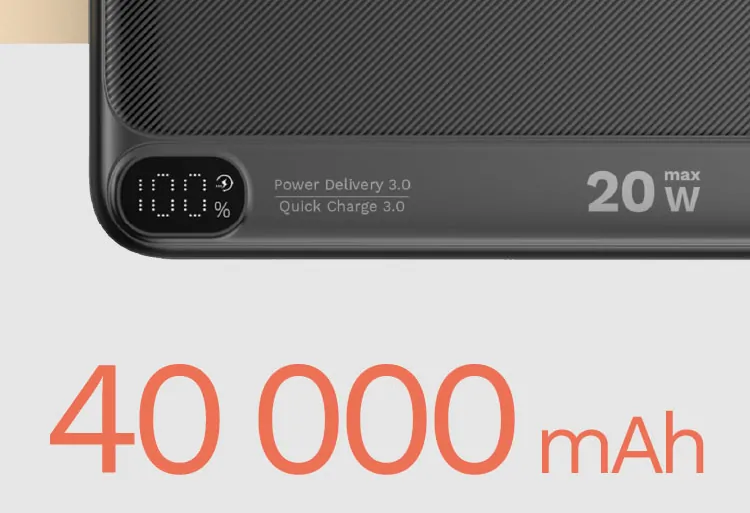 Powerbank Kruger&Matz 40000mAh 2xUSB QC USB-C PD