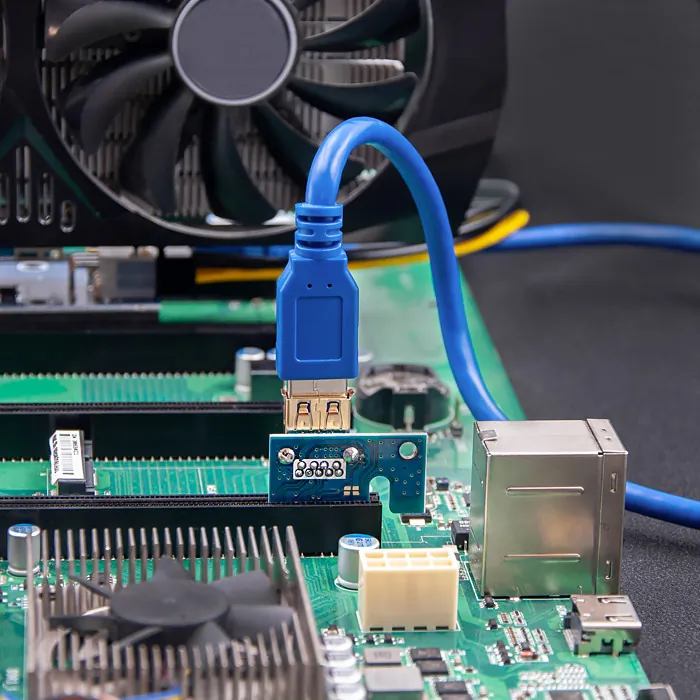 Riser PCI-E Qoltec 1x-16x USB 3.0 ver. 007C SATA / PCI-E 6pin