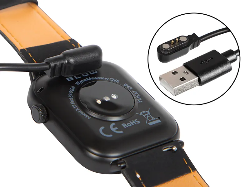 Zegarek smartwatch BLOW X18 z funkcją rozmowy czarny + dodatkowy pasek