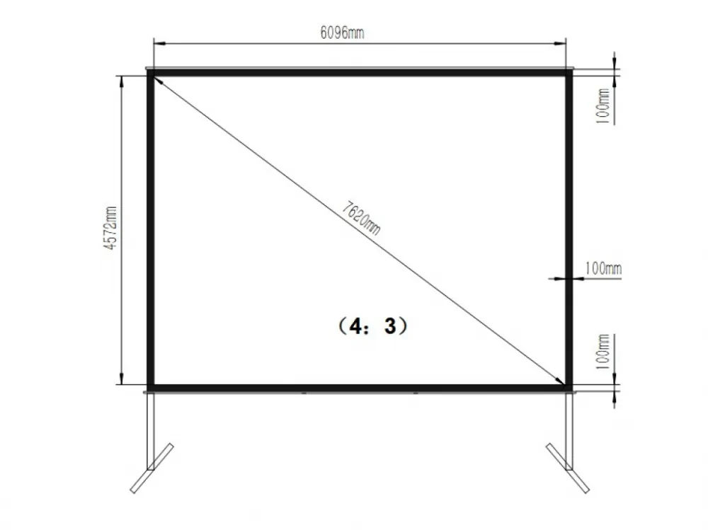 Ekran ręczny rozkładany ART FF-300 4:3 FastFold 300 cali 600x400cm