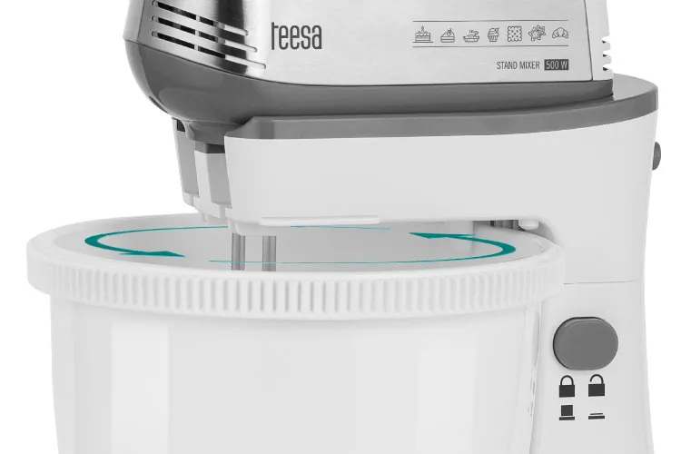 Mikser kuchenny ręczny z misa obrotową Teesa 500W