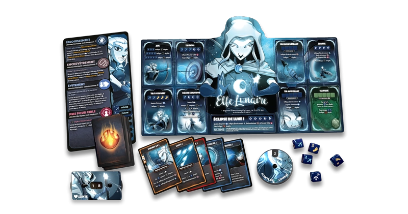 Gra karciana DICE THRONE: BARBARZYŃCA vs KSIĘŻYCOWA ELFKA - Lucky Duck Games