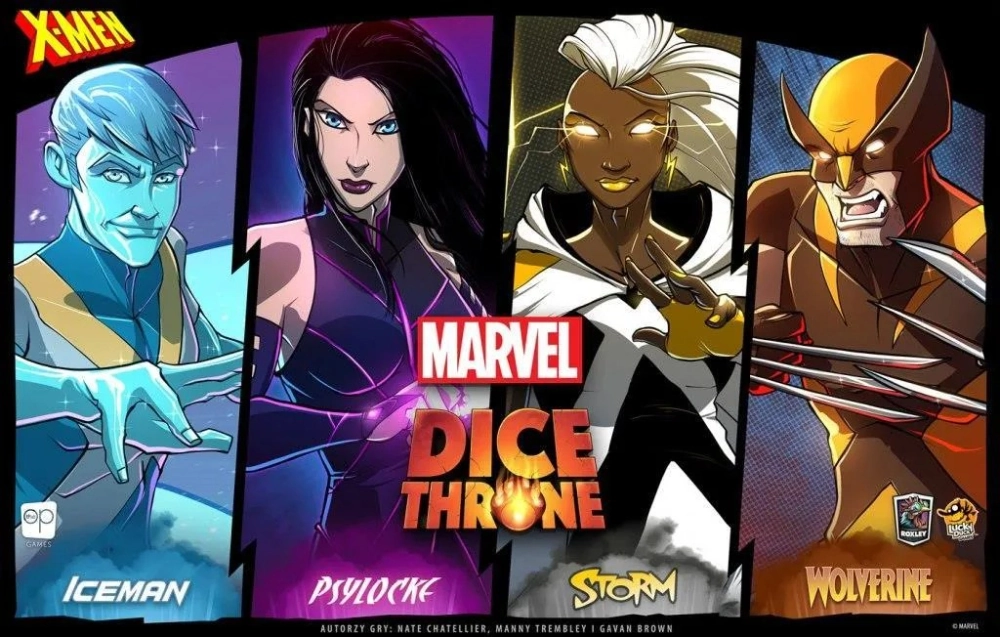 Gra karciana MARVEL DICE THRONE : ICEMAN, PSYLOCKE, STORM, WOLVERINE - Box 1 podstawa Lucky Duck Games