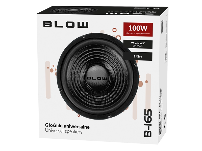 Głośnik niskotonowy uniwersalny BLOW B-165 8Ohm 100 W
