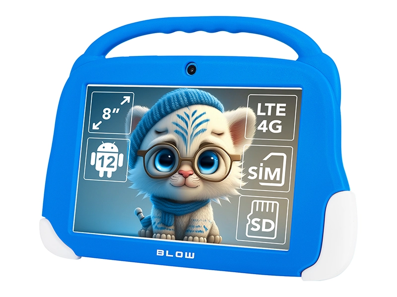 Tablet edukacyjny dla dzieci BLOW KidsTAB8 8'' 4G 4/64GB niebieski + etui
