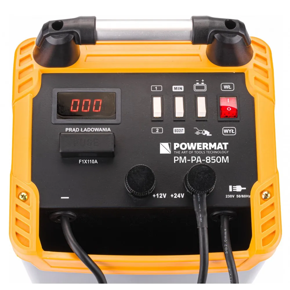 Prostownik akumulatorowy z rozruchem 850A 12/24V Powermat PM-PA-850M