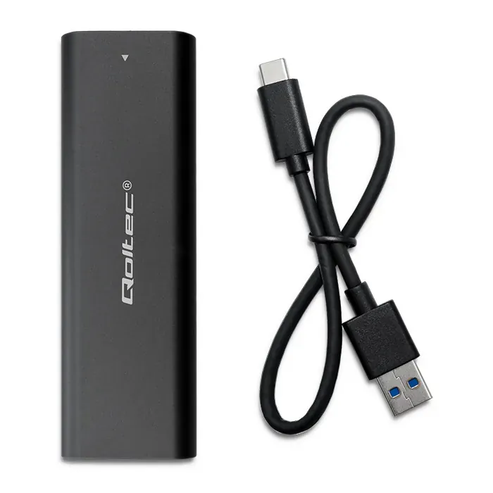 Obudowa kieszeń do dysków M.2 SATA NVME Qoltec USB-C