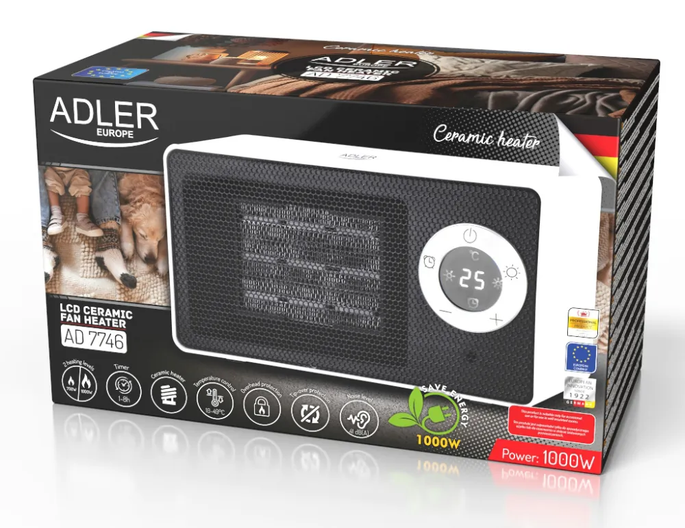 Termowentylator ceramiczny z LCD Adler AD 7746