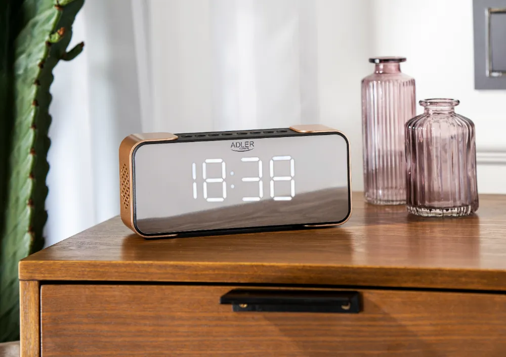 Radiobudzik bezprzewodowy Bluetooth Adler AD 1190 Copper