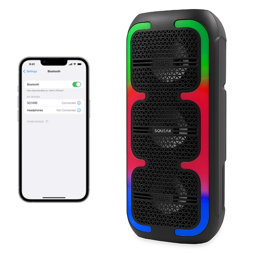 Głośnik bluetooth przenośny Squeak BeatOne karaoke speaker radio FM AUX USB-C 45W