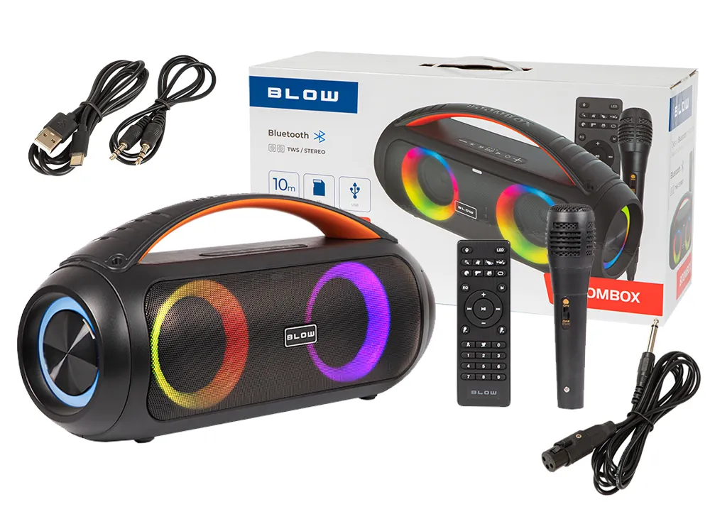 Głośnik przenośny Bluetooth Blow BOOMBOX + pilot + mikrofon