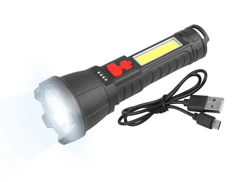 Akumulatorowa latarka ręczna LTC LED 400lm + COB 700lm