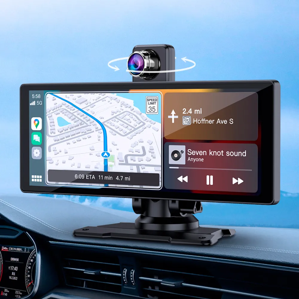Stacja multimedialna 9 cali Kruger&Matz Android Auto Apple Carplay z DVR i kamerą cofania