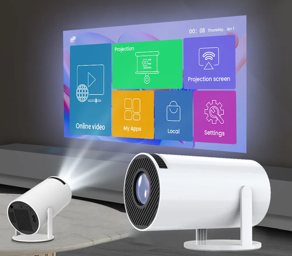 Projektor multimedialny LED rzutnik ART X3H WiFi Bluetooth Android 12 USB HD 150 cali + pilot