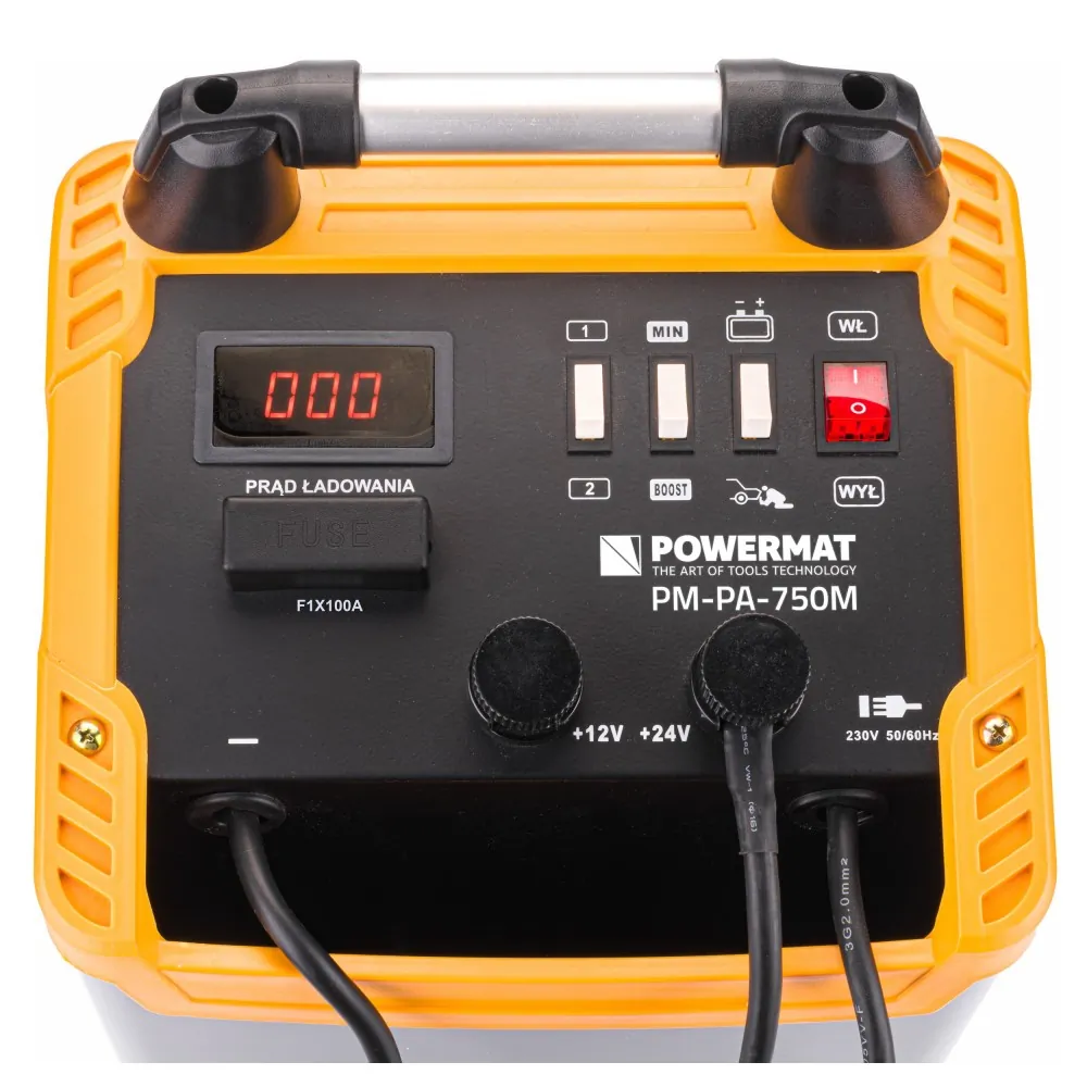 Prostownik akumulatorowy z rozruchem 700A 12/24V Powermat PM-PA-750M