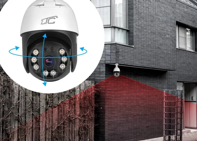 Zewnętrzna kamera obrotowa żarówka E27 Wi-Fi LTC VISION KAM35 5 Mpix