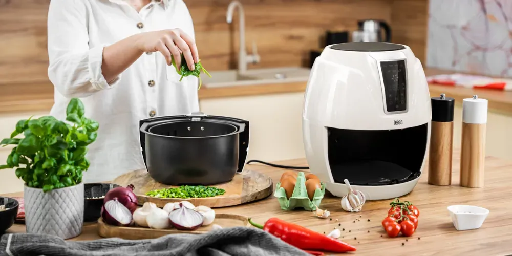 Frytkownica beztłuszczowa TEESA DIGITAL AIR FRYER 3,2L WHITE