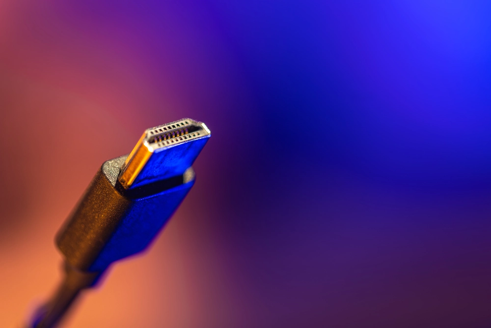 Kabel adapter przejściówka przedłużacz HDMI żeński męski 10 cm czarny