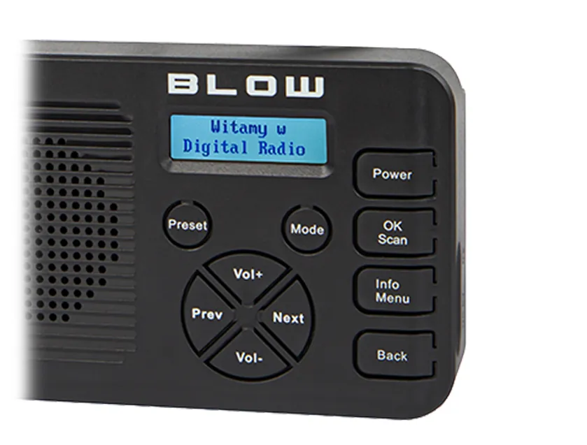 Bezprzewodowe radio kuchenne FM/DAB+ przenośne BLOW RK4 Bluetooth