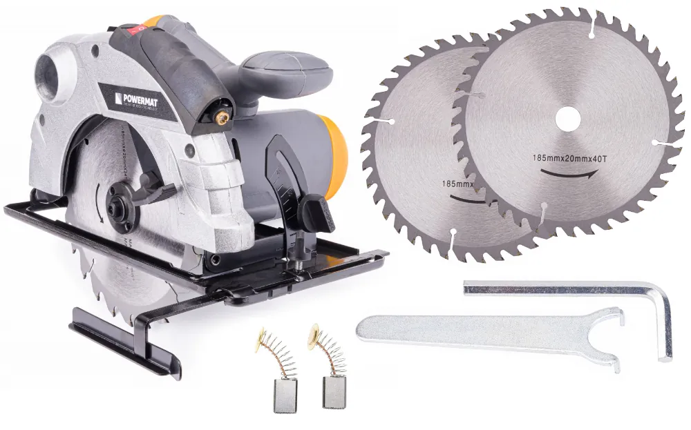Pilarka ręczna tarczowa 185mm 2250W Powermat PM-RPT-2250M z laserem