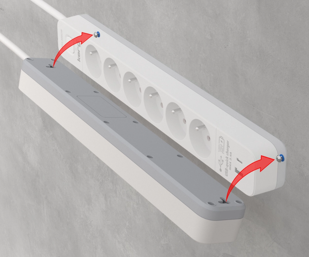 Listwa przedłużacz z wyłącznikiem 6-gniazd 1,5m USB-A USB-C 16A