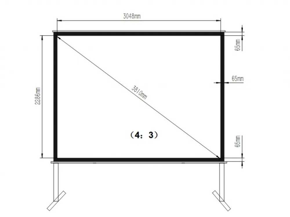 Ekran ręczny rozkładany ART FF-150 4:3 FastFold 150 cali 305x229cm