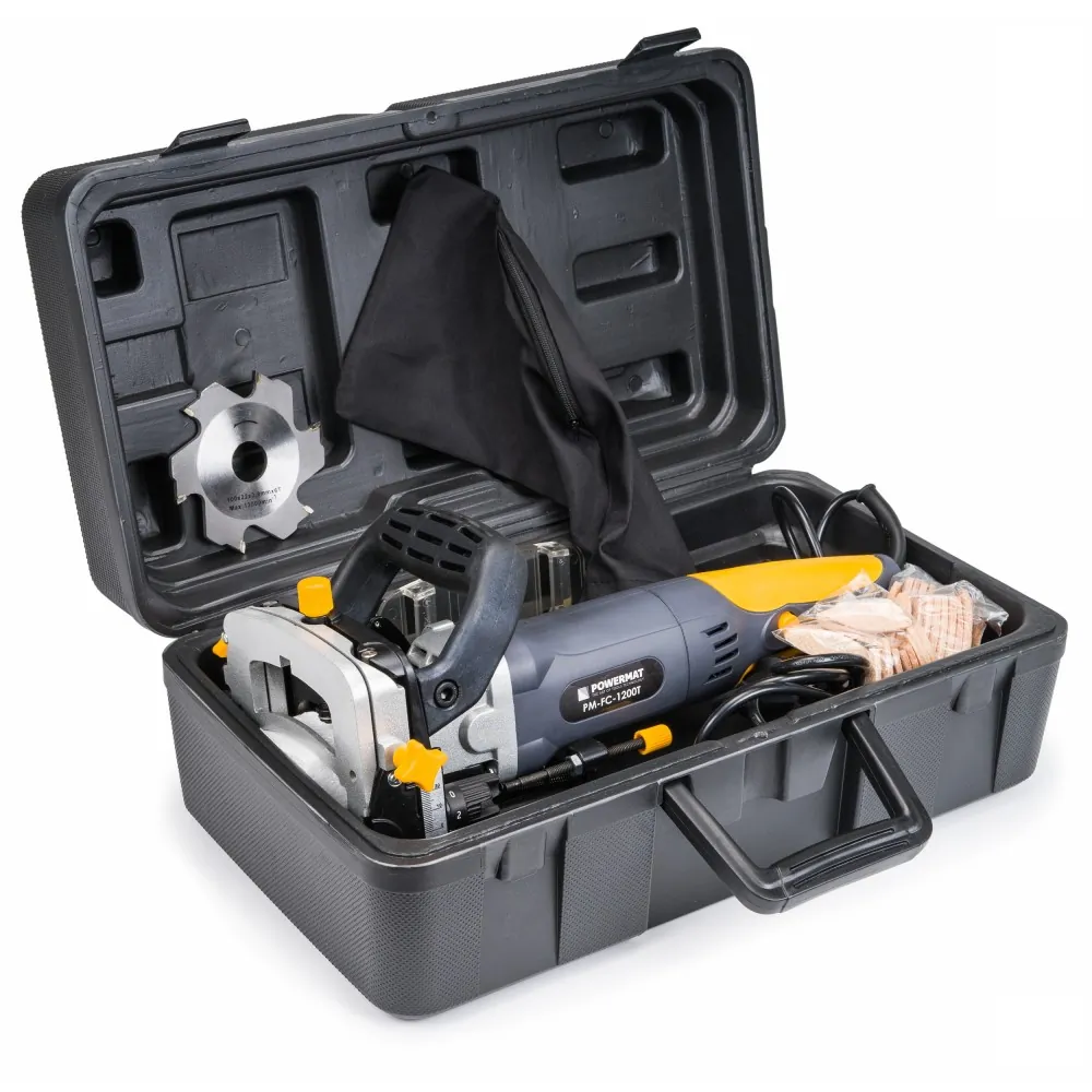 Lamelownica frezarka do drewna Powermat PM-FC-1200T + walizka