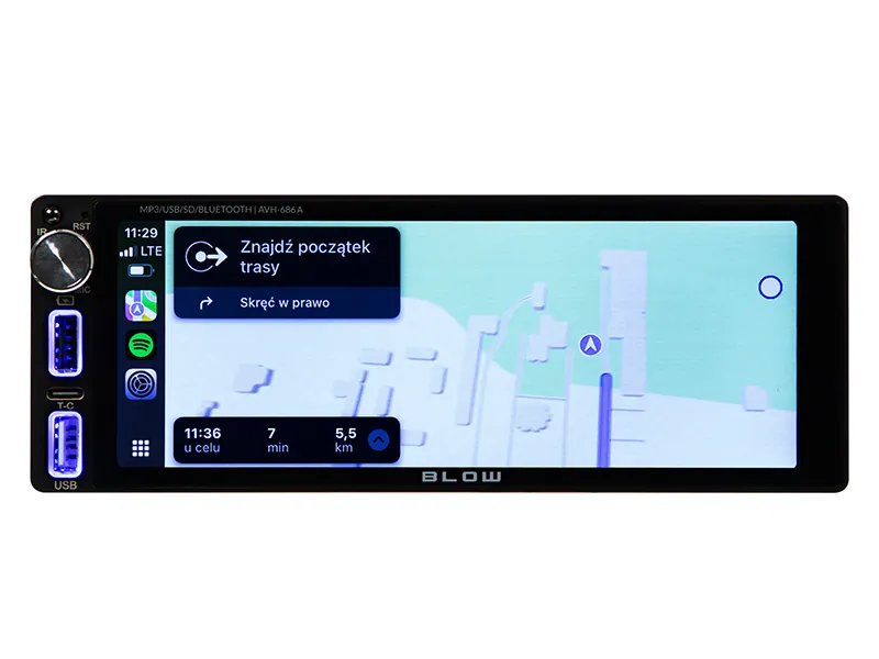 Radio samochodowe BLOW AVH-686A CarPlay AndroidAuto RDS MP3 USB SD Bluetooth