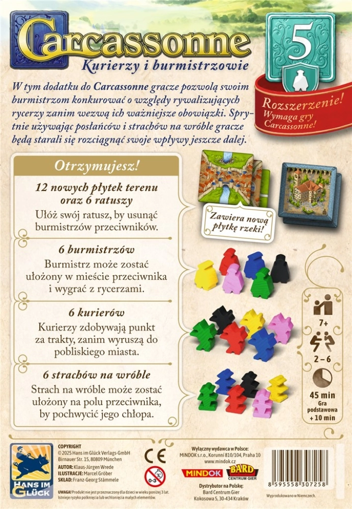 Gra planszowa CARCASSONNE Kurierzy i burmistrzowie - 5 (trzecia edycja) dodatek Bard