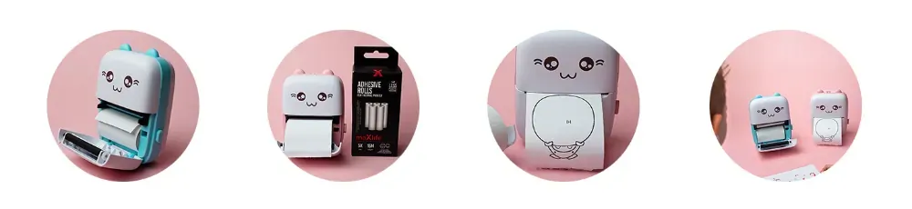 Drukarka termiczna Bluetooth Maxlife MXTP-100 niebieska
