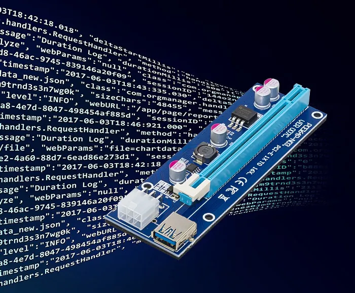 Riser PCI-E Qoltec 1x-16x USB 3.0 ver. 007C SATA / PCI-E 6pin