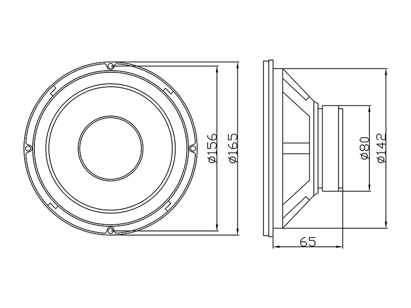 Głośnik niskotonowy uniwersalny BLOW B-165 8Ohm 100 W