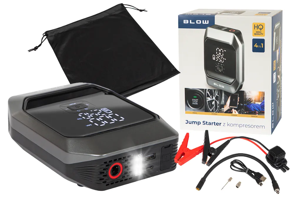 Jump starter BLOW AP02 urządzenie rozruchowe z kompresorem 4w1