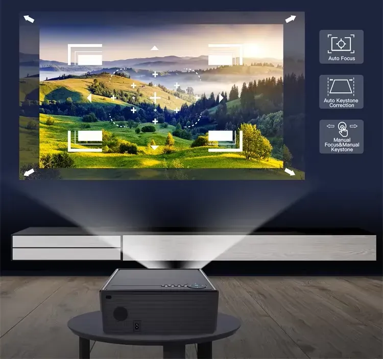 Projektor multimedialny LED rzutnik ART X7PRO WiFi Bluetooth USB Android 9.0 8K 200 cali + pilot